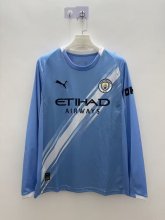 Manchester City Home Long Sleeve Fans  1:1 Quality Soccer Jersey 25/26
