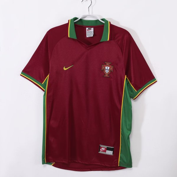 Portugal Home Fans 1:1 Quality Retro Soccer Jersey 1998