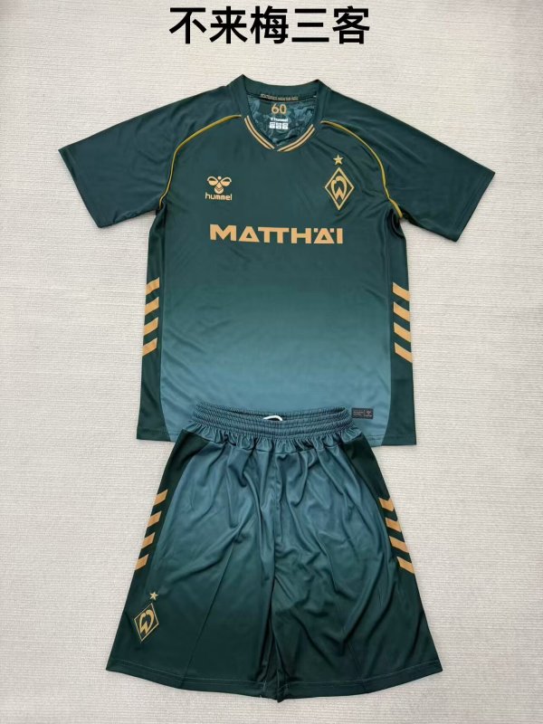 Werder Bremen Third Kids 1:1 Quality Soccer Jersey 25/26(云达不来梅)