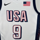 Team USA HALIBURTON #9 White 1:1 Quality  NBA Jerseys 2025