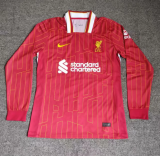 24/25 Liverpool Home Long Sleeve Fans 1:1 Quality Soccer Jersey