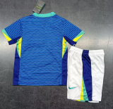 Brazil Away Kids 1:1  Quality Soccer Jersey 24/25