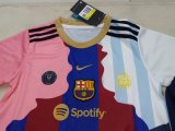 Barcelona Messi Commemorative Edition  Kids Kits 1:1 Quality Soccer Jersey 25/26