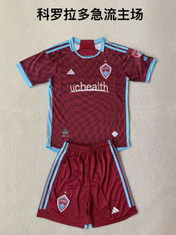 Colorado Rapids Home Kids Kits 1:1 Quality Soccer Jersey 25/26