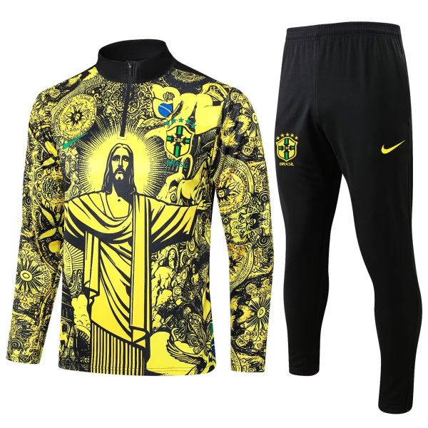 Brazil Training Yellow 1:1 Quality Training Jersey 24/25