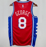 76ers GEORGEG #8 Red  1:1 Quality NBA Jersey 2025热压
