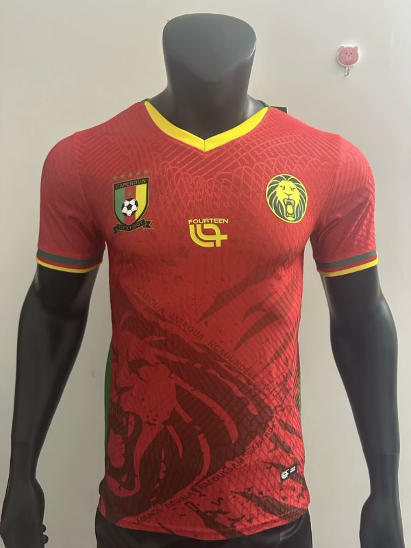 Cameroon Away Red Player 1:1 Quality Soccer Jersey 25/26