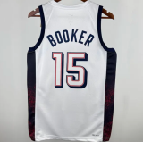 2025 Team USA BOOKER #15 White  1:1 Quality  NBA Jerseys
