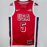 Team USA EDWARDS #5 Red 1:1 Quality NBA Jerseys 2024