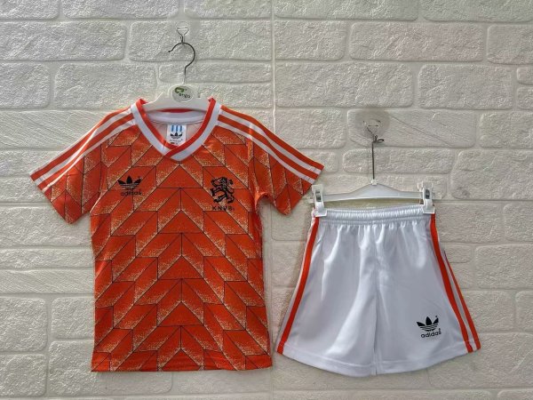 Netherlands Home Kids Retro  1:1 Quality  Soccer Jersey 1988