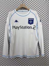 2003/2004 Auxerre Home  Long Sleeve White Fans Retro 1:1 Quality Soccer Jersey