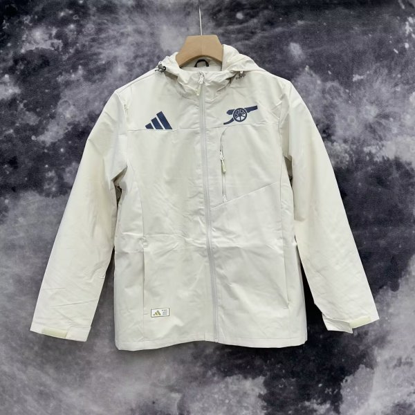 24/25 Arsenal White Windbreaker