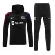Barcelona Hooded  Long Sleeved Black 1:1 Training suit 24/25