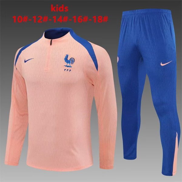 France Kids Light Pink 1:1 Quality Training Jersey 25/26