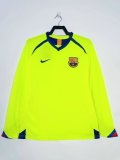 2005/2006  Barcelona Away Long sleeve Retro 1:1 Quality Soccer Jersey