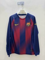 Barcelona Home Long Sleeved Fans 1:1 Quality Soccer Jersey 25/26（不带广告）