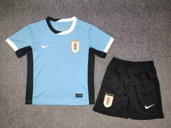 Uruguay Home Kids 1:1  Quality Soccer Jersey 24/25