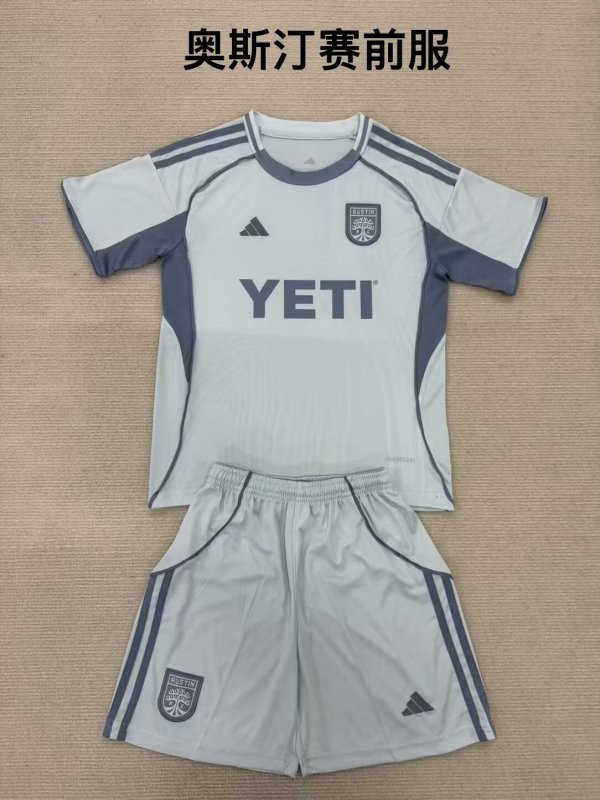 Austin FC Pre match uniform Kids 1:1 Quality Soccer Jersey 25/26