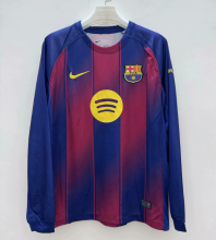 Barcelona Home Long Sleeved Fans 1:1 Quality Soccer Jersey 25/26