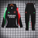 24/25 Arsenal Hooded Long Sleeved Black 1:1 Training suit