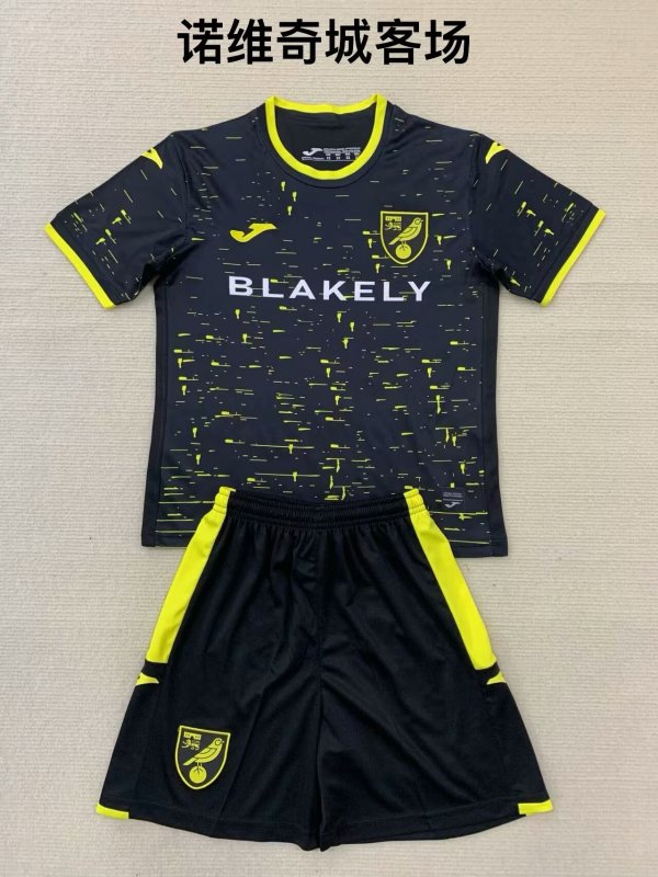 Norwich City Away Kids Kits 1:1 Quality Soccer Jersey 24/25