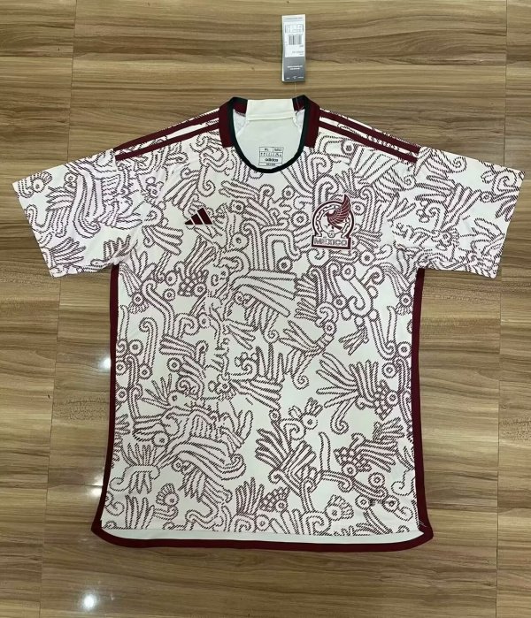 Mexico Away White Fans 1:1 Quality Retro Soccer Jersey 2022