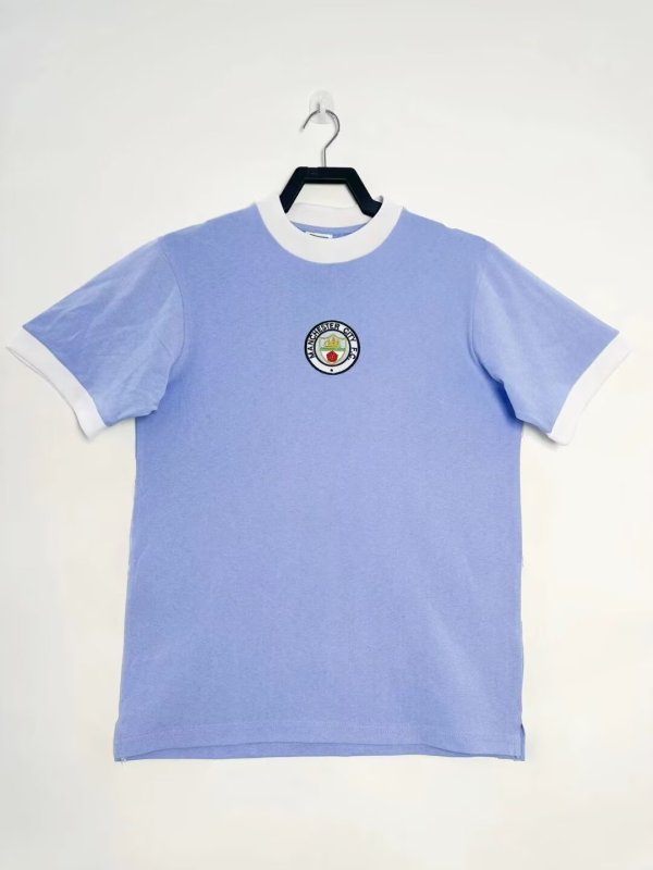 Manchester City Home Fans 1:1 Retro Soccer Jersey 1972