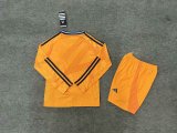 24/25 Real Madrid  Away Long sleeved Kids Kits 1:1 Quality Soccer Jersey