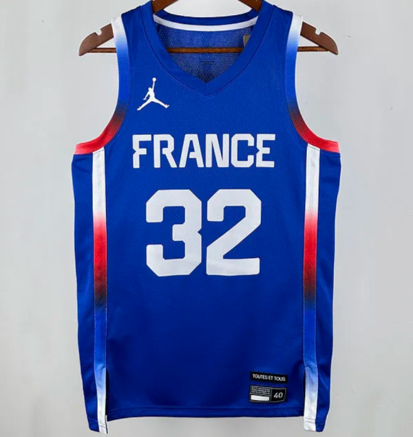 Team FRANCE WEMBANYAMA #32 1:1 Quality NBA Jerseys 2024