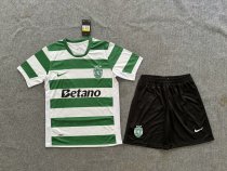 Sporting Lisbon Home  Kids Kits 1:1 Quality Soccer Jersey 25/26