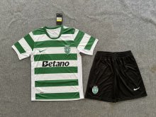 Sporting Lisbon Home  Kids Kits 1:1 Quality Soccer Jersey 25/26