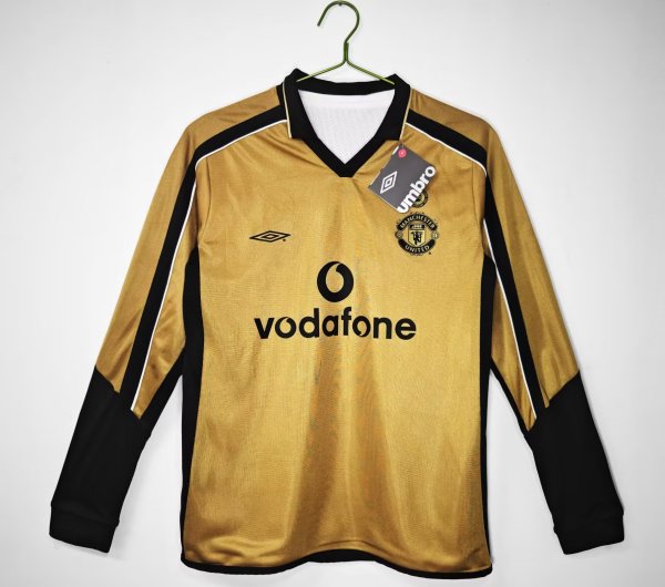 Manchester United Away Two-Sided Long Sleeve 1:1 Retro Quality Soccer Jersey 2001/2002
