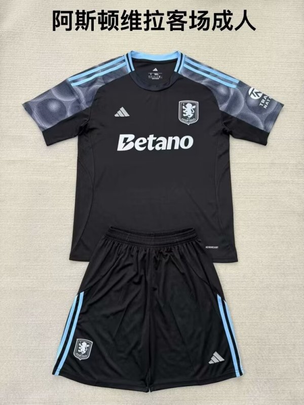 Aston Villa Away Adult Kits 1:1 Quality Soccer Jersey 25/26(成人套装)
