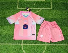 Barcelona  Special Edition  Pink Kids Kits 1:1 Quality Soccer Jersey 25/26