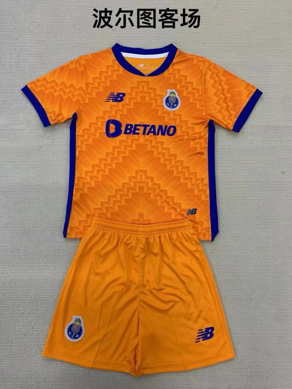 Porto Away Kids 1:1 Quality Soccer Jersey 24/25