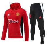 Manchester United Hooded Long Sleeved Red 1:1 Training suit 24/25