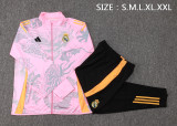 Real Madrid Pink (Inkjet Dragon) Training Tracksuit 1:1 Quality Training Jersey 24/25