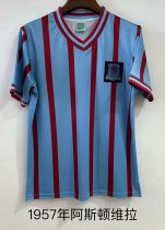 1957 Aston Villa Home Fans Retro 1:1 Quality Soccer Jersey