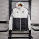 Arsenal White And Black Windbreaker 24/25
