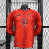 Bayern Munich Home Red Long Sleeve Player 1:1 Quality Soccer Jersey 24/25