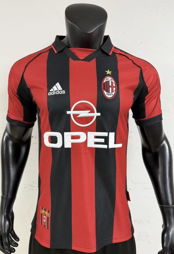 AC Milan Home Fans Retro 1:1 Quality Soccer Jersey 1998/1999