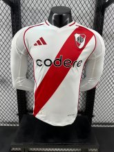 River Plate Home Long Sleeve Player 1:1 Quality Soccer Jersey 24/25