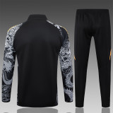 Real Madrid Black Training Tracksuit 1:1 Quality Training Jersey 24/25