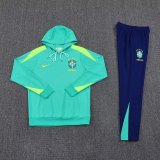 Brazil Hooded Long Sleeved Green 1:1 Training suit 24/25