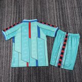 1996/1997 Barcelona Away Kids 1:1 Retro  Soccer Jersey