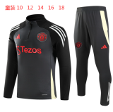 Manchester United Kids Dark Grey 1:1 Quality Training Jersey 24/25