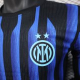 Inter Milan Home Long sleeve Player 1:1 Quality Soccer Jersey 25/26