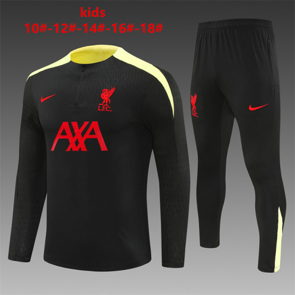 Liverpool Kids Black Player 1:1 Quality Training Jersey 24/25