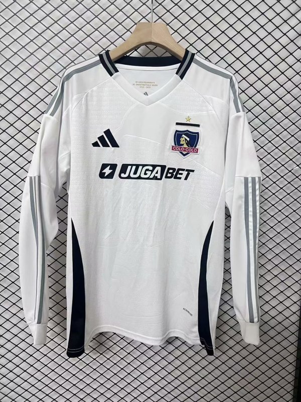 Colo Colo Home Fans Long Sleeve 1:1 Quality Soccer Jersey 25/26