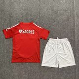 24/25 Benfica Home Kids Kits 1:1 Quality Soccer Jersey